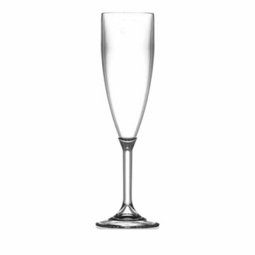 Re-usable clear transparent champagne glass