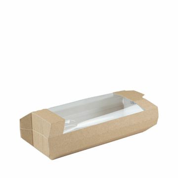 Kraft pillow sandwich box 181x97x59mm