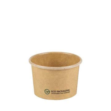 FSC® kraft/PLA sausbeker 1,5oz/45ml/61mm Ø