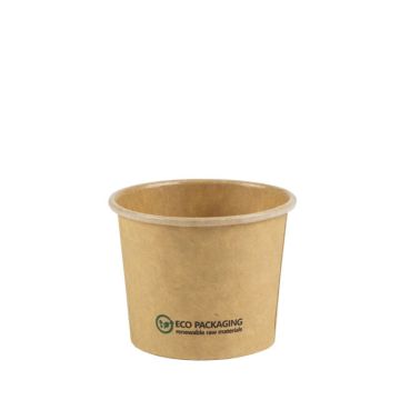 FSC® kraft/PLA sausbeker 2oz/60ml/61mm Ø