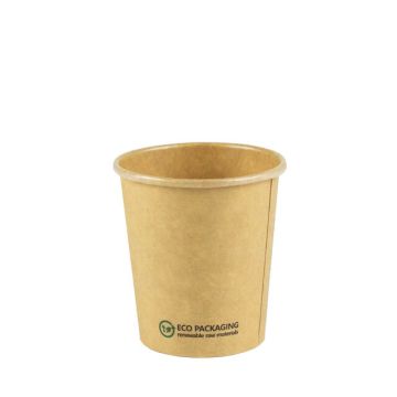 FSC® kraft/PLA sausbeker 4oz/120ml/61mm Ø