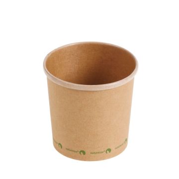 FSC® Kraft/PLA soup cup 12oz/360ml/90mm Ø x87mm