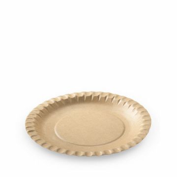 FSC® Kraft bord met vetbarrière 18cm Ø bruin