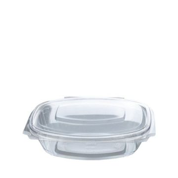 PLA-Salatschüssel mit Klappdeckel 750 ml/21 x 17 x 5,3 cm