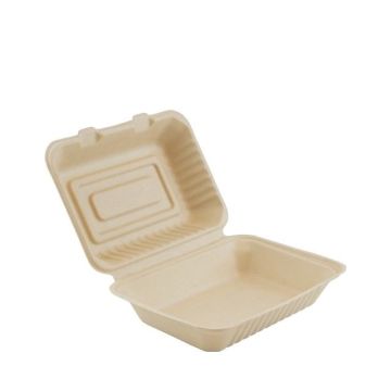 Sugar cane menu box 16.5x22.7x8cm/1000ml brown