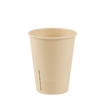 Bamboo cardboard/PLA milkshake cup 12oz/360ml/90mm Ø