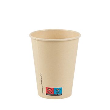 Bamboo cardboard/PLA milkshake cup 12oz/360ml/90mm Ø SUP