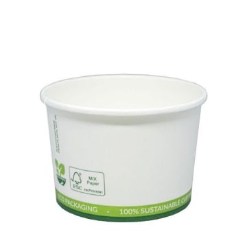 FSC® cardboard/PLA ice cream cup 8oz/240ml/90mmØ x 56mm