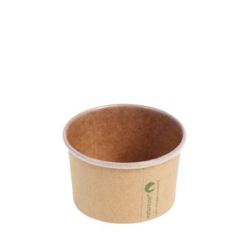 FSC® Kraft/PLA food container 6oz/180ml/85mmØ