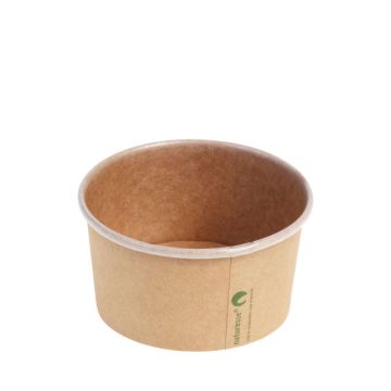 FSC® Kraft/PLA food container 8oz/240ml/96mm Ø x 51mm