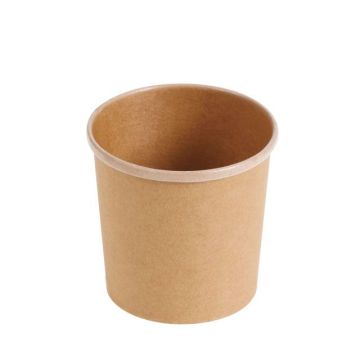 Kraft/PLA soup cup 12oz/360ml/90mm Ø