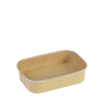 FSC® kraft/PLA container 500ml/17.3x12x4cm