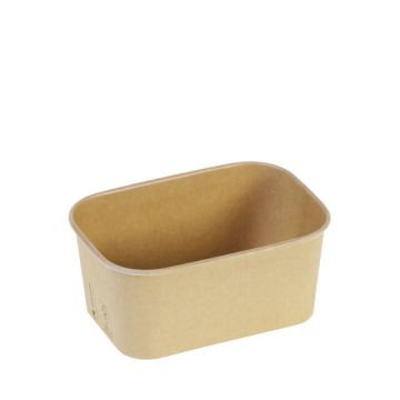 FSC® kraft/PLA container 1000ml/17.3x12x7.5cm