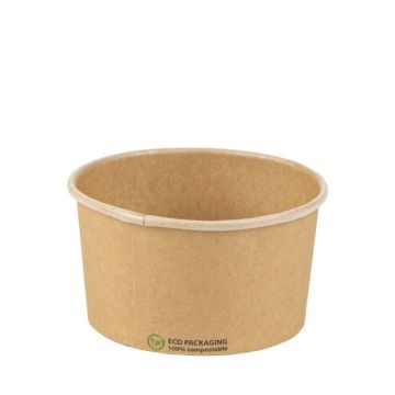 Kraft/PLA food container 8oz/240ml/96mmØ x 51mm