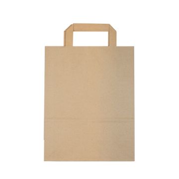 FSC® Kraft papieren blokbodemtas bruin 22x10x28cm