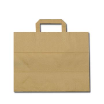 FSC® Kraft papieren blokbodemtas bruin 26+17x25cm