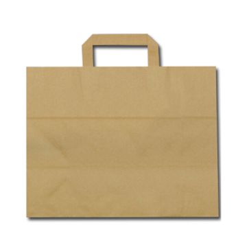 FSC® Kraft papieren blokbodemtas bruin 32+16x27cm