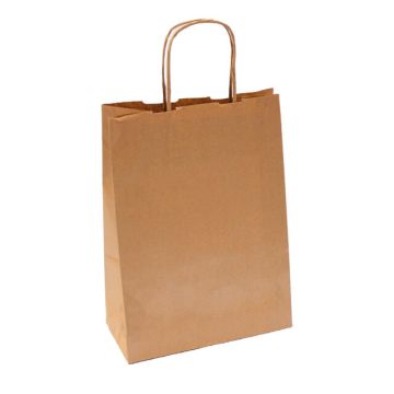 Kraft paper carrier bag 20x10x29cm brown