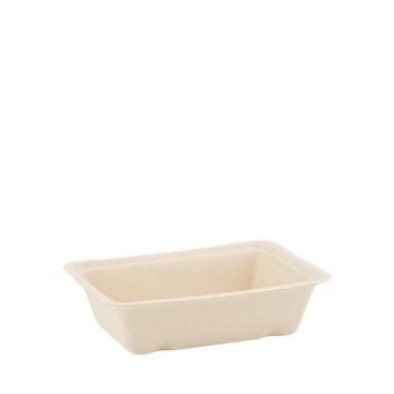 Sugar cane snack tray A7 brown