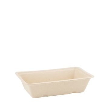 Sugar cane snack tray A9 brown