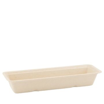 Sugar cane snack tray A16 brown