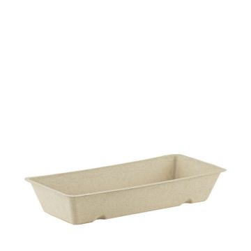 Sugar cane snack tray A18 brown