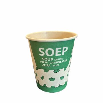 Bamboo/PE soup cup 8oz/240ml/80mm Ø