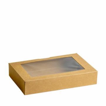 FSC® Kraft/PLA sushi box L 24x17x4.5cm