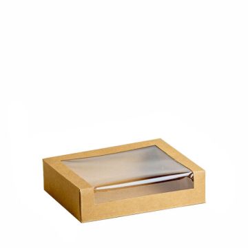 FSC® Kraft/PLA sushi box S 18.5x10x4.5cm