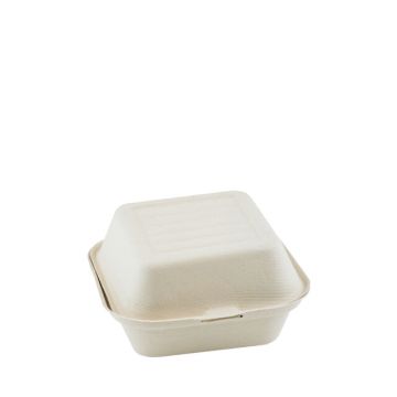 Suikerriet hamburgerbox 450ml/150x150x75mm bruin