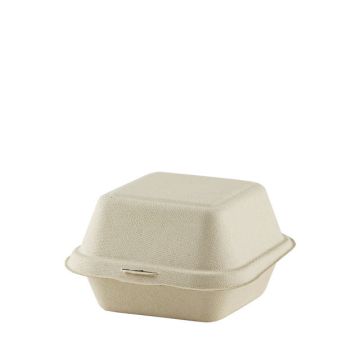 Suikerriet hamburgerbox 120x120x68mm bruin