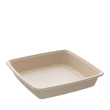 Sugar cane box 1500ml/223x223x48mm brown