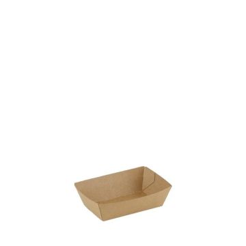 FSC® kraft/PLA coated snack tray 87x52x32mm A6