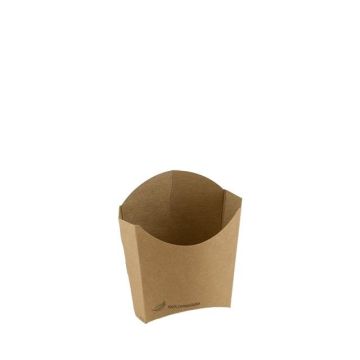 FSC® kraft/PLA frites scoop cup S 83x130x125mm