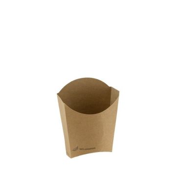 FSC® kraft/PLA frites scoop cup M 90x132x130mm