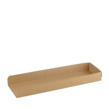 FSC® kraft/PLA panini tray 280x80x30mm