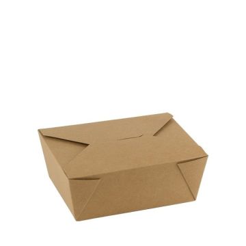 FSC® kraft/PLA take away box 1300ml/152x120x63mm