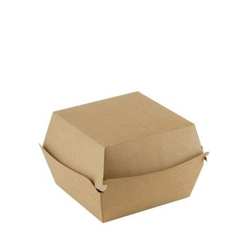 FSC® kraft hamburger box 120x120x100mm