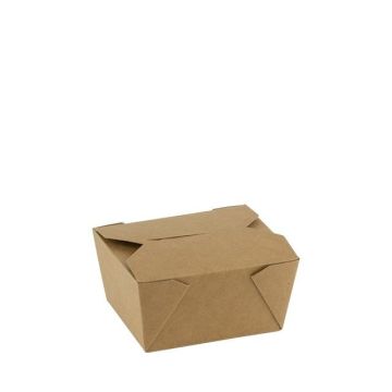 FSC® kraft/PLA take away box 750ml/110x90x63mm