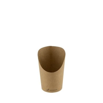 FSC® kraft/PLA coated scoop cup 60mm Ø x 118mm