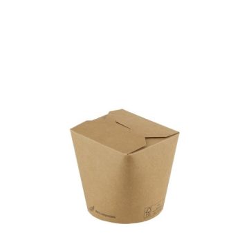 FSC® Kraft/PLA-Nudelbox 780 ml/95 mm Ø x 97 mm