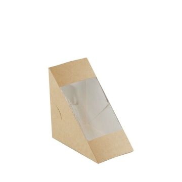 FSC® Kraft/PLA Sandwichbox 123x123x72mm