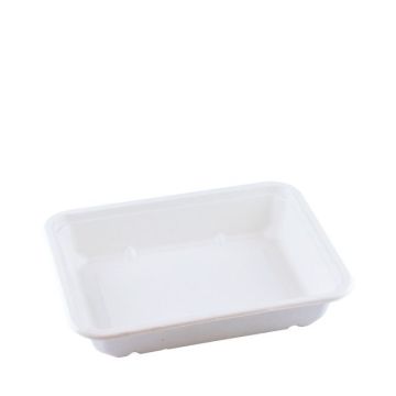 Sugar cane menu tray 227x178x43mm 1-compartment BIO-laminated