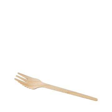 FSC® wooden snack fork with cutting edge 140 mm