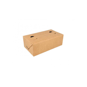 Kraft take away folding box 2L/13x23x8cm