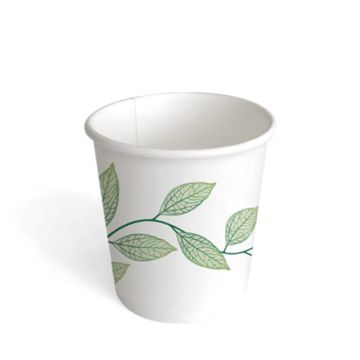 Paper Coffee Cup 10 oz / 300 ml - Green Leaves