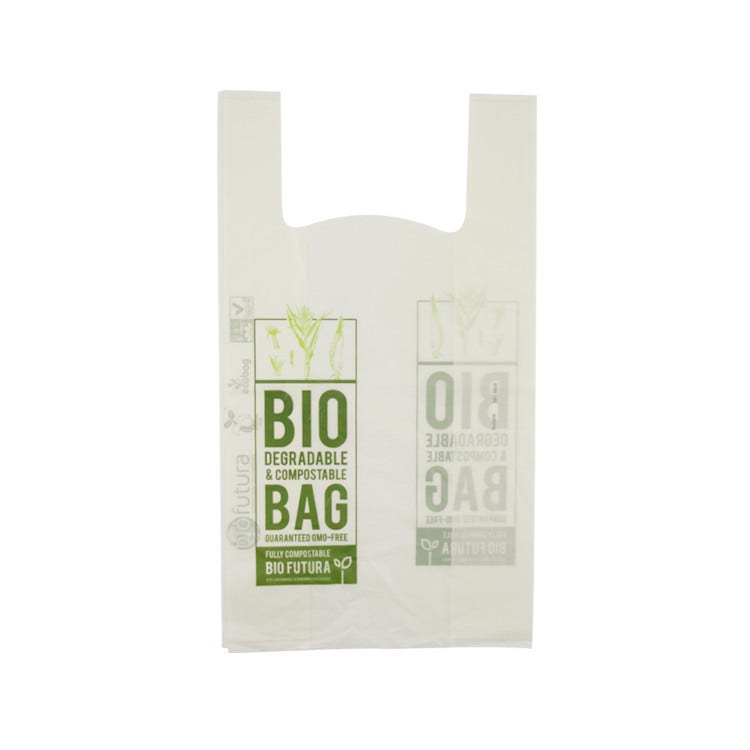 Amazon.com: BioRift Eco Grocery Bags (500 Count) Biodegradable Plastic  Thank You Bags – Reusable & Recyclable Supermarket T Shirt Trash Can Bags -  For Small Environment Shopping - Sturdy Handles For Multiple